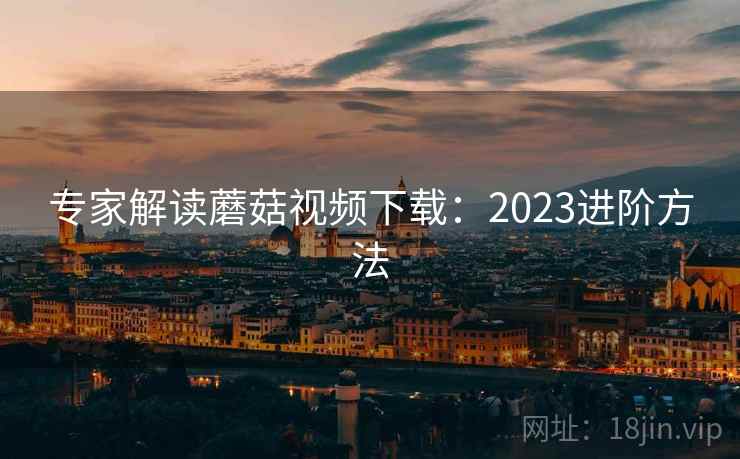 专家解读蘑菇视频下载：2023进阶方法  第2张
